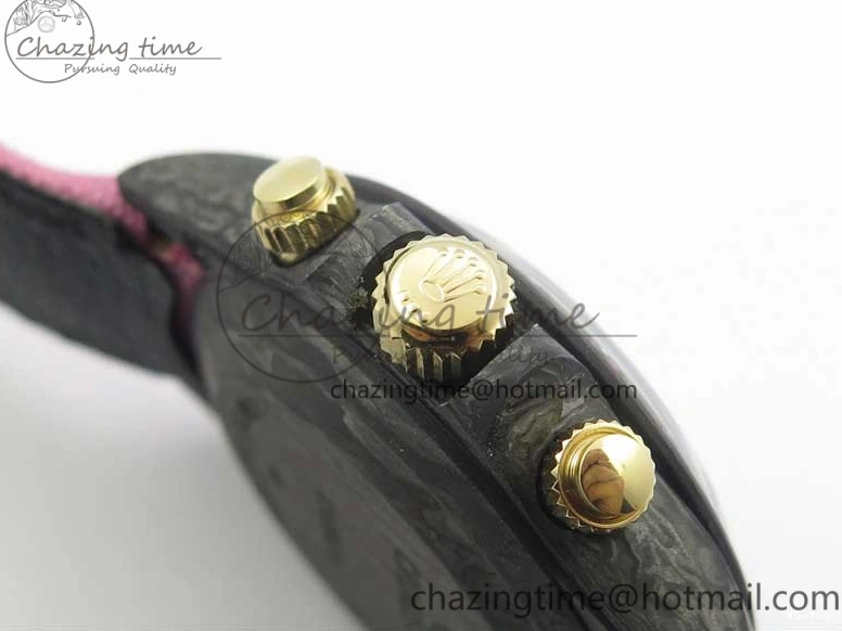 MiroTime 0326 Daytona DIW Carbon V2 WWF Best Edition Black Pink Dial On Pink Nylon Strap A Reliable 3113